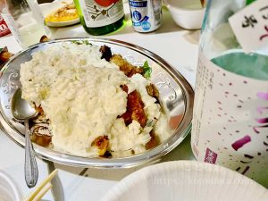 カキフライと絶品タルタルソースと日本酒