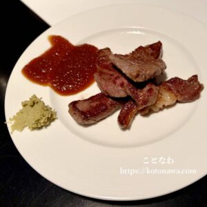 シェフの焼きたてステーキ